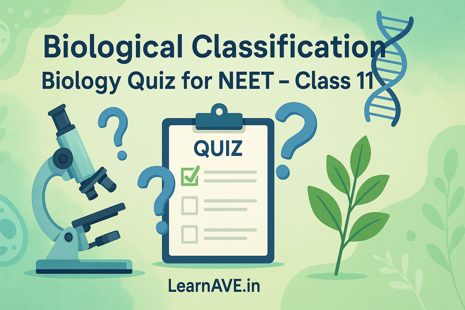 Biological Classification Biology MCQs Quiz for NEET – Class 11 for free
